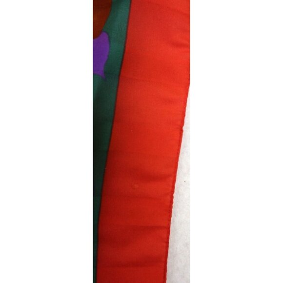 WOMEN'S ORANGE PRINT SQUARE SCARF - 30IN X 30IN - Picture 6 of 6